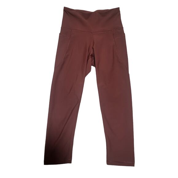 Old Navy active elevate go dry legging in reddish brown, no size tag - Picture 1 of 5
